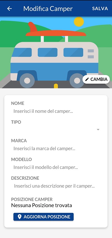 Camper Infinity - Dati del nostro camper